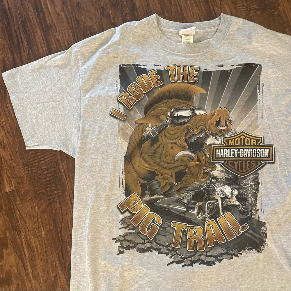 Vintage Harley-Davidson Arkansas “I Rode the Pig Trail” T-Shirt XL